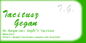 tacitusz gegan business card